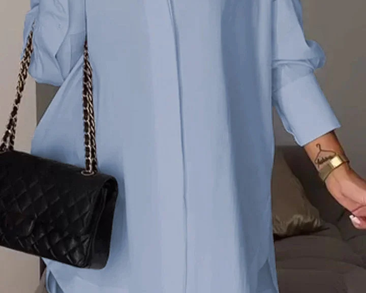 Helvia | Elegantna oversized košulja sa podvrnutim rukavima