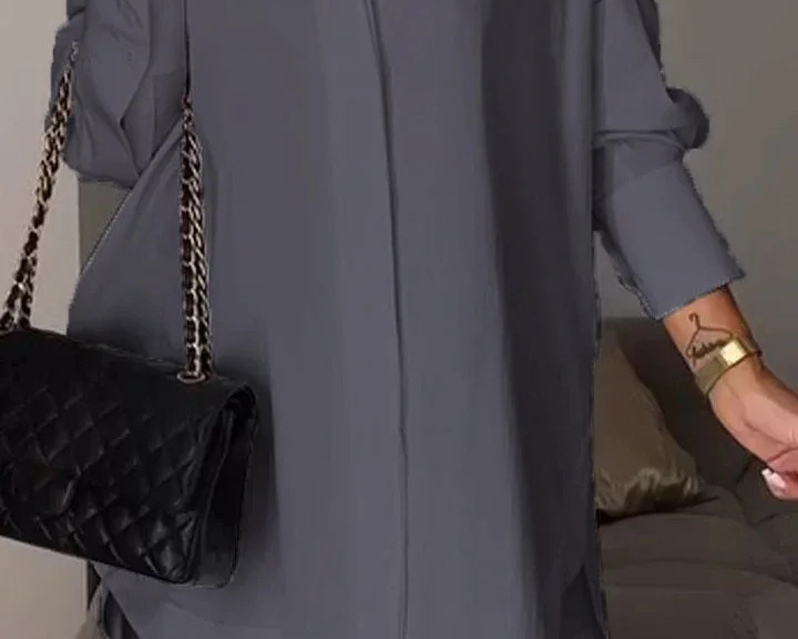 Helvia | Elegantna oversized košulja sa podvrnutim rukavima