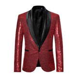Muški Blazer Slim Fit sa Šljokicama, Klasični Kragna i Jedan Dugme