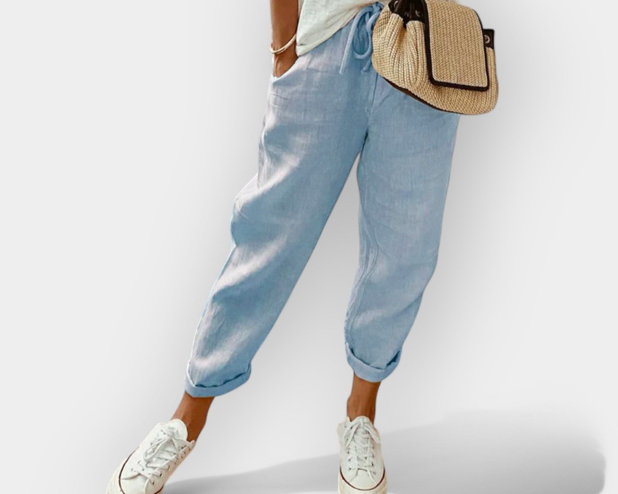 Helga | Stilski slobodni laneni pantaloni