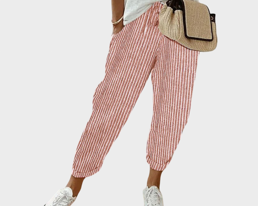 Helga | Stilski slobodni laneni pantaloni