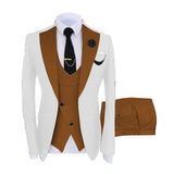 Muški kostim slim fit tri dela sa centralnim prorezom