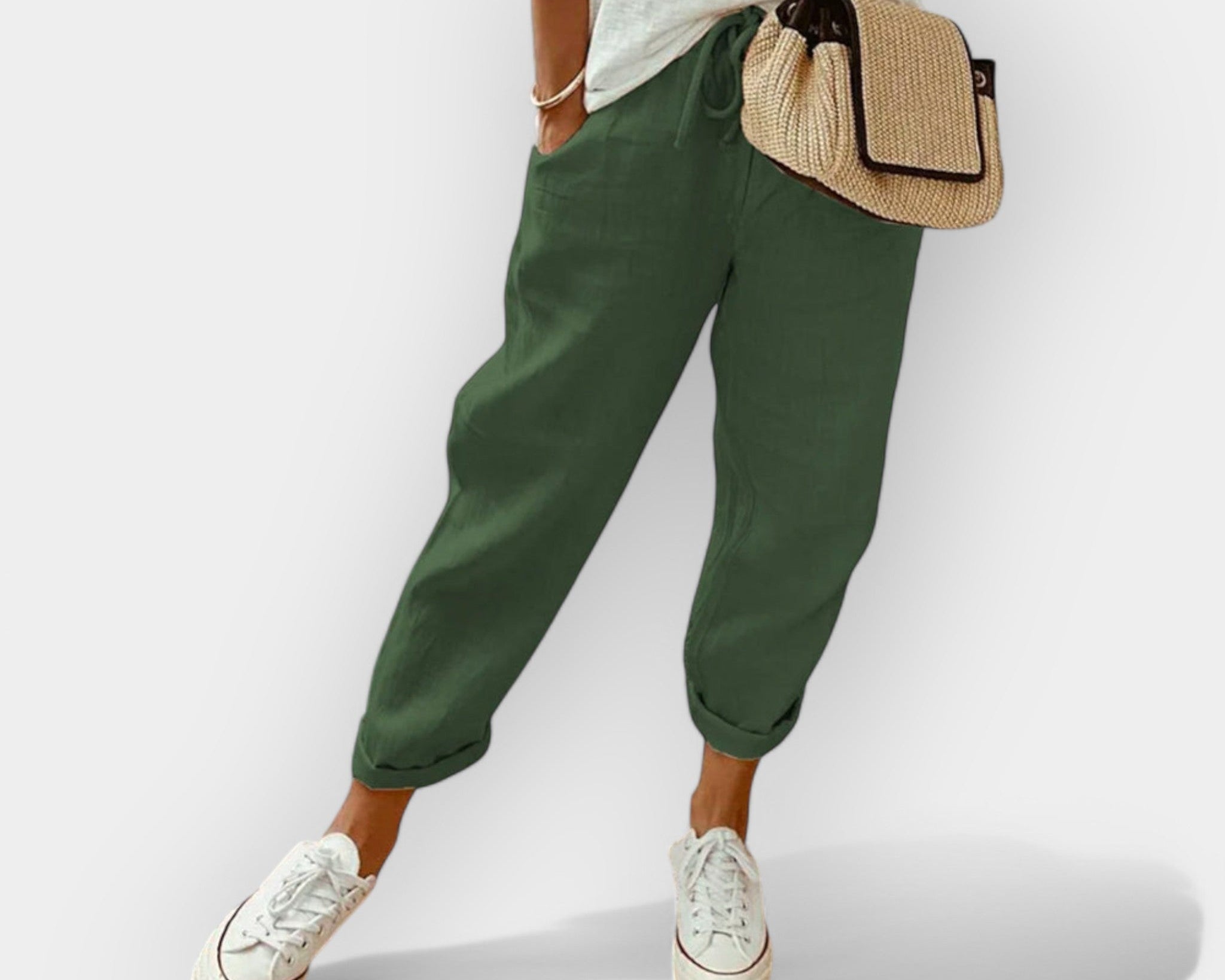 Helga | Stilski slobodni laneni pantaloni