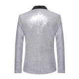 Muški Blazer Slim Fit sa Šljokicama, Klasični Kragna i Jedan Dugme