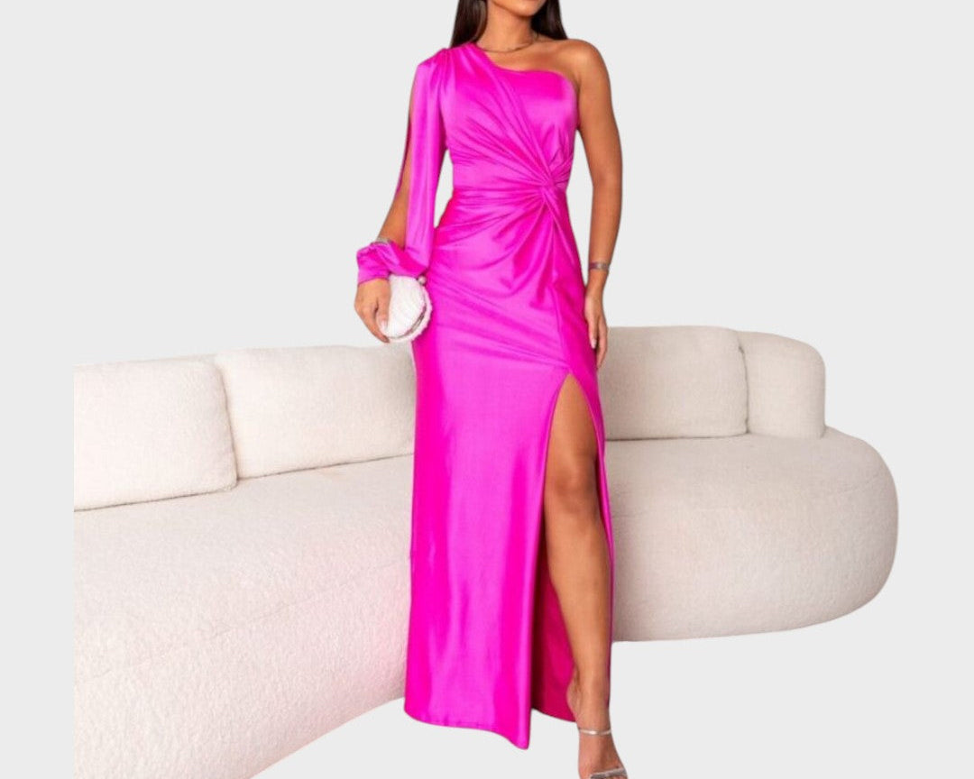 Marica – Elegantna Duga Haljina na Jedno Rame