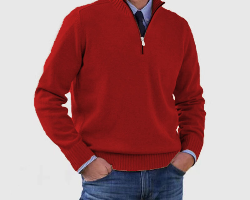 Tomáš – Muški Pulover sa Polo Zipom