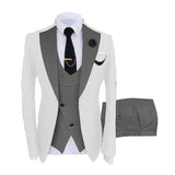 Muški kostim slim fit tri dela sa centralnim prorezom