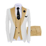 Muški kostim slim fit tri dela sa centralnim prorezom
