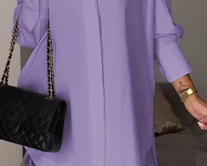 Helvia | Elegantna oversized košulja sa podvrnutim rukavima