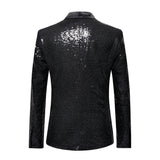 Muški Blazer Slim Fit sa Šljokicama, Klasični Kragna i Jedan Dugme