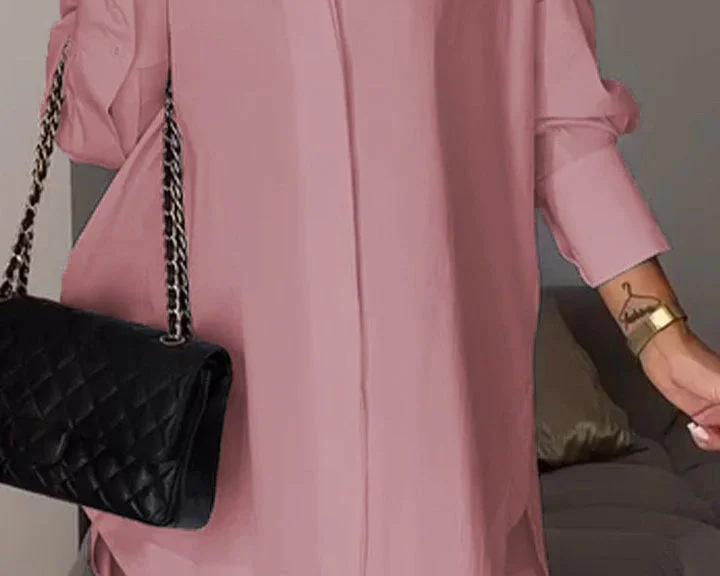 Helvia | Elegantna oversized košulja sa podvrnutim rukavima