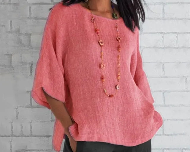 Saori | Chic jedinstveni top od pamuka i lana