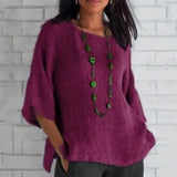 Saori | Chic jedinstveni top od pamuka i lana