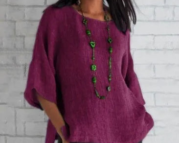 Saori | Chic jedinstveni top od pamuka i lana