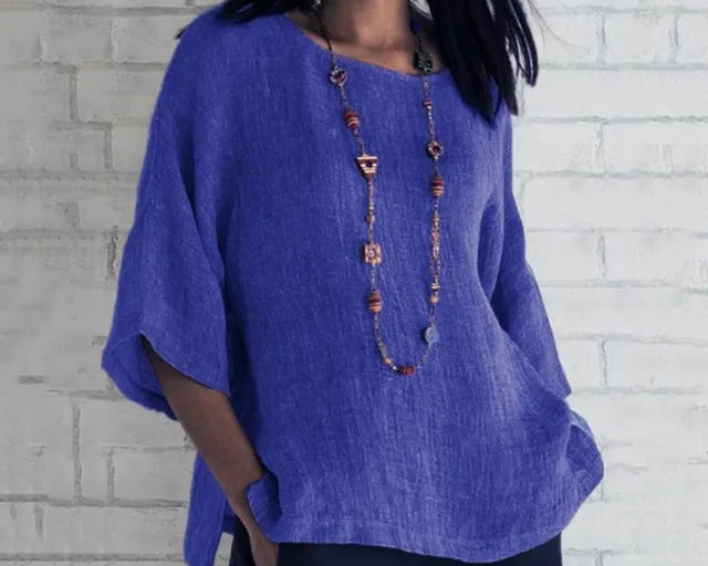 Saori | Chic jedinstveni top od pamuka i lana