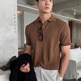 Polo majica sa rebrastim uzorkom