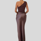 Amber – Maxi Saten Haljina na Jedno Rame