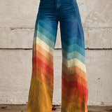 Léa - Elegantne Retro-Zigzag Pantalone
